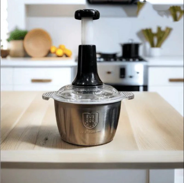 Stainless Steel Push Chopper Vegetable Cutter - Minichowk