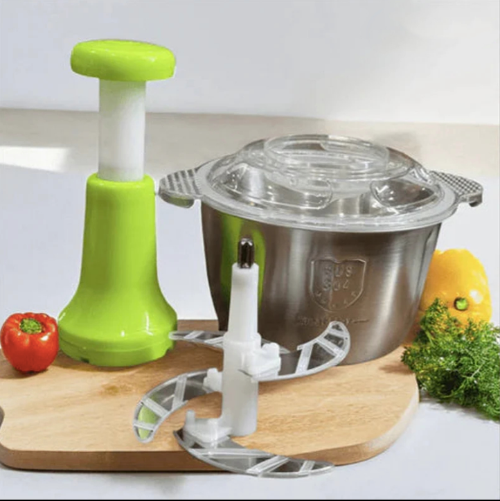 Stainless Steel Push Chopper Vegetable Cutter - Minichowk