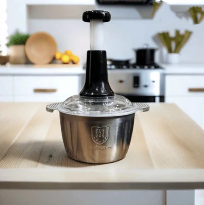 Stainless Steel Push Chopper Vegetable Cutter - Minichowk