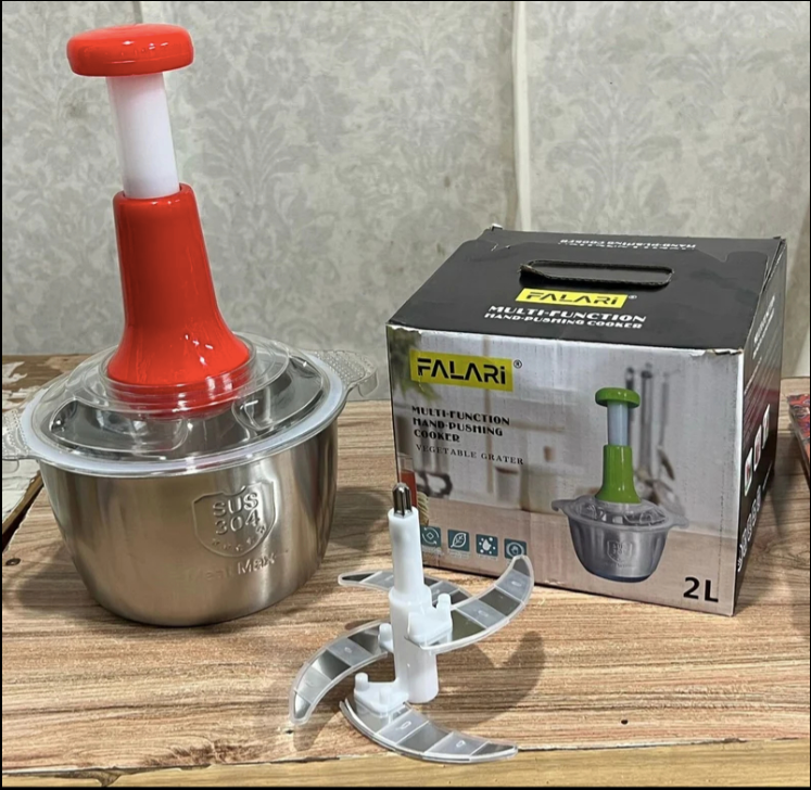 Stainless Steel Push Chopper Vegetable Cutter - Minichowk