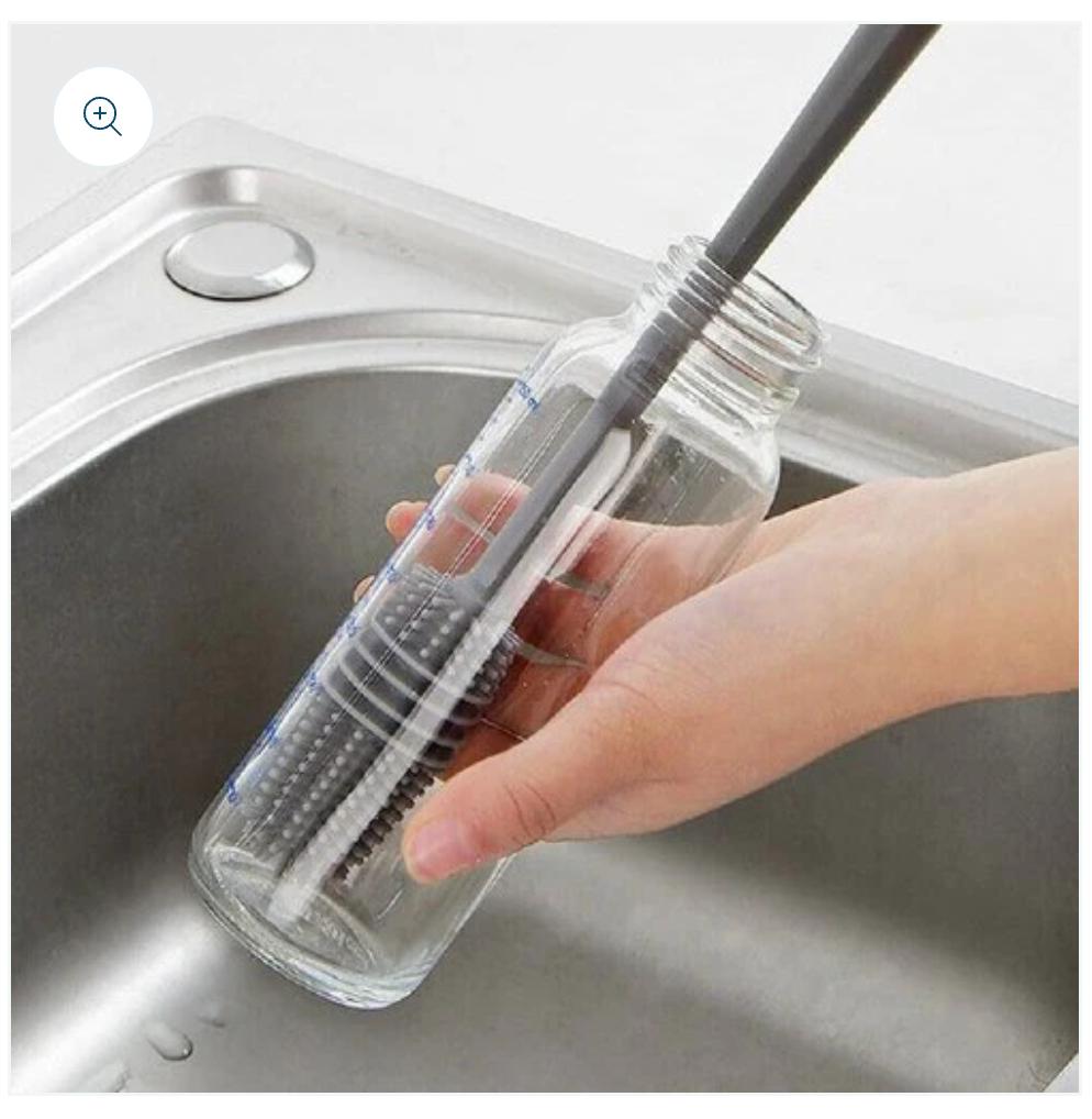 Long Silicon Kitchen Cleaner Bottle Brush