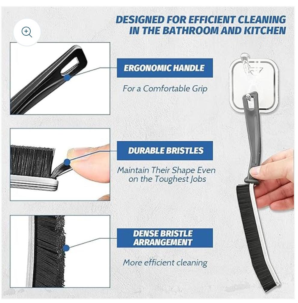 Window Brush for Home Window Gap - (BLACK)