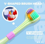 Three Sided Soft Hair Toothbrush Wrap Around Deep Cleaning Manual Toothbrush for Adults & Children