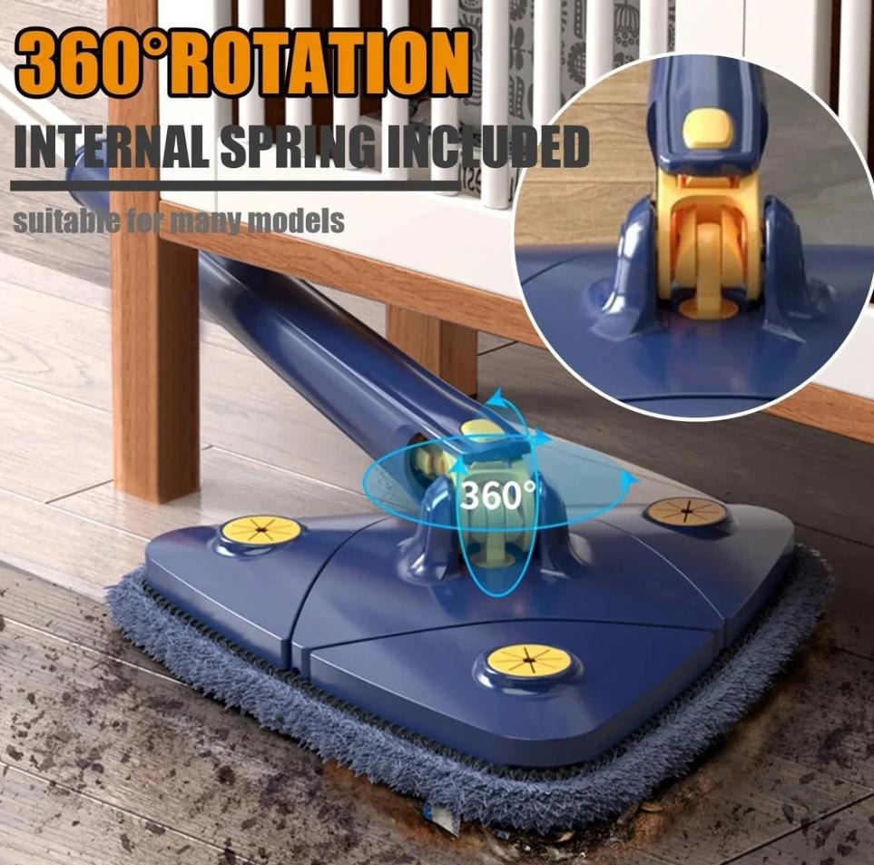 Telescopic Triangle Mop 360° Rotatable Adjustable Cleaning Mop