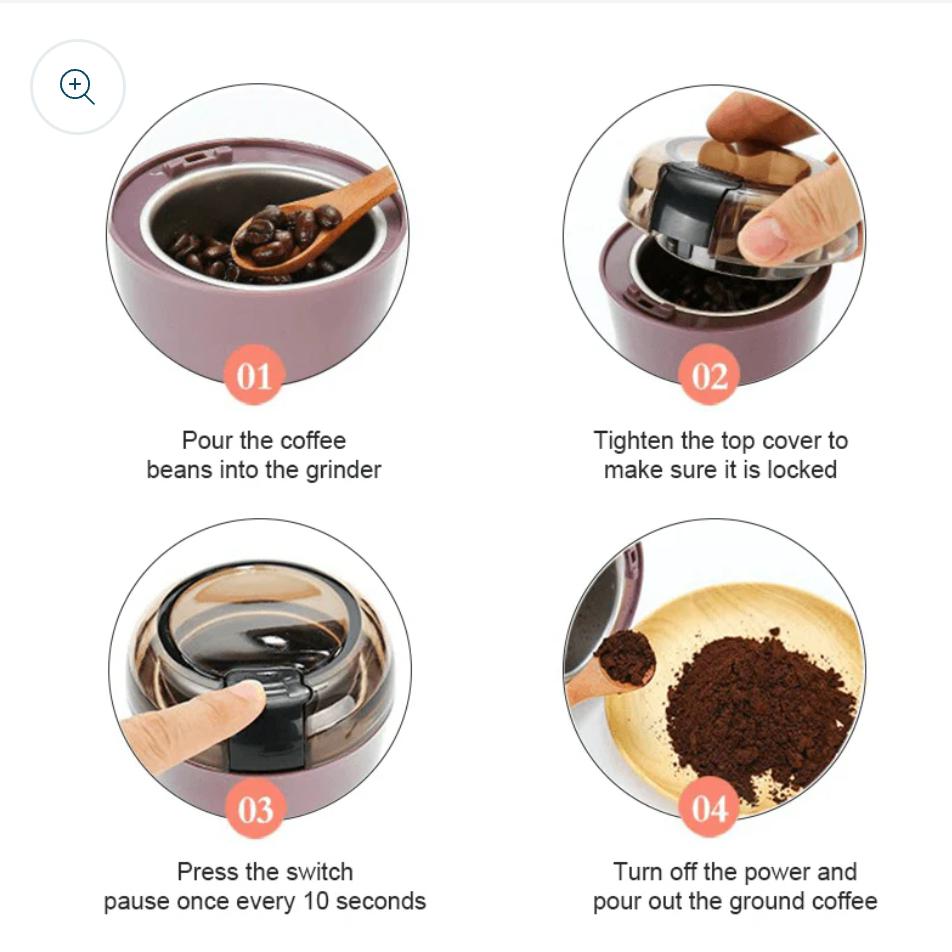 Powerful Mini Electric Coffee Grinder