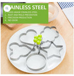 4 Pcs Stainless Steel Fried Egg Moulds