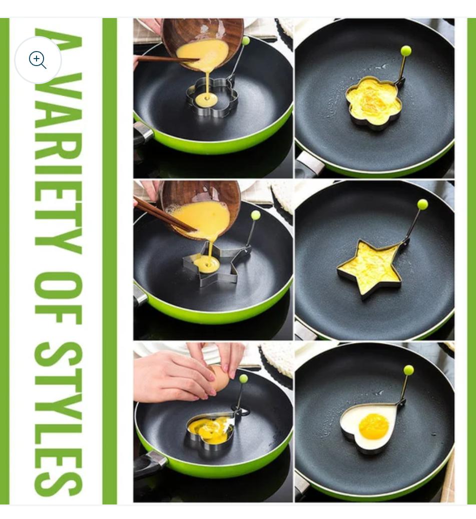 4 Pcs Stainless Steel Fried Egg Moulds