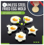 4 Pcs Stainless Steel Fried Egg Moulds