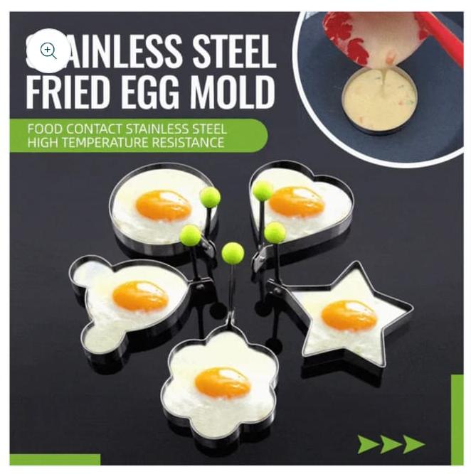 4 Pcs Stainless Steel Fried Egg Moulds