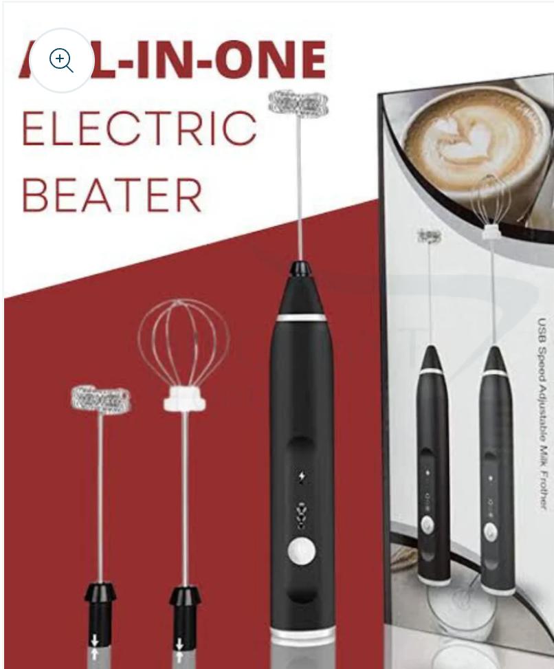 2 in 1 Rechargeable Electric Coffee Beater & Frother