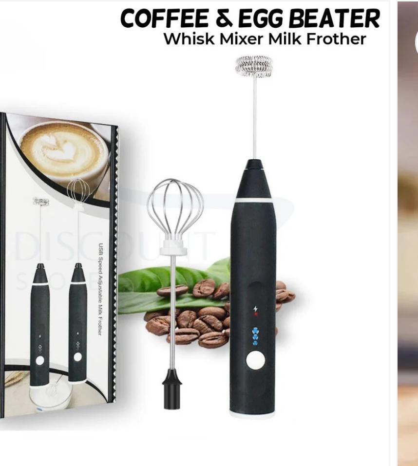 2 in 1 Rechargeable Electric Coffee Beater & Frother