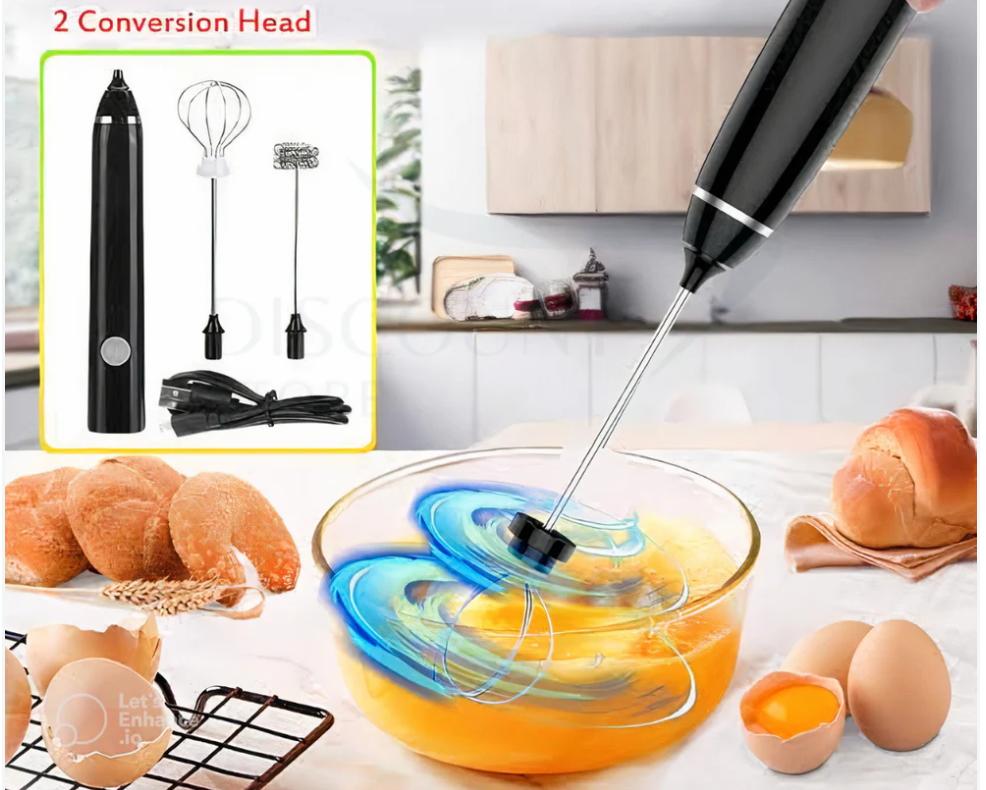 2 in 1 Rechargeable Electric Coffee Beater & Frother
