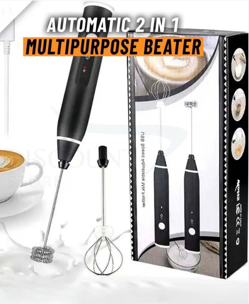 2 in 1 Rechargeable Electric Coffee Beater & Frother