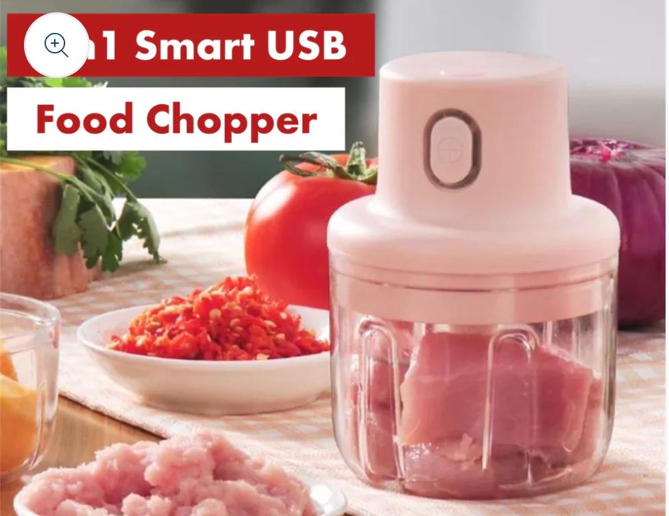 Rechargeable Electric Bowl Food Chopper (250ML)