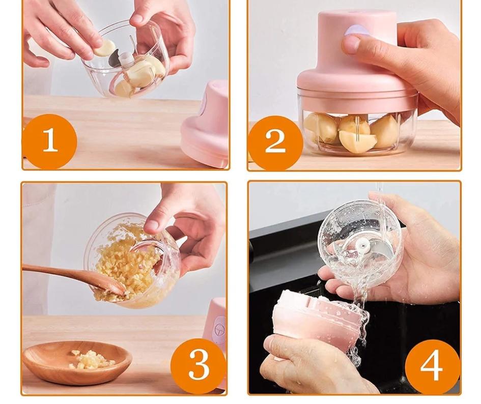 Rechargeable Electric Bowl Food Chopper (250ML)