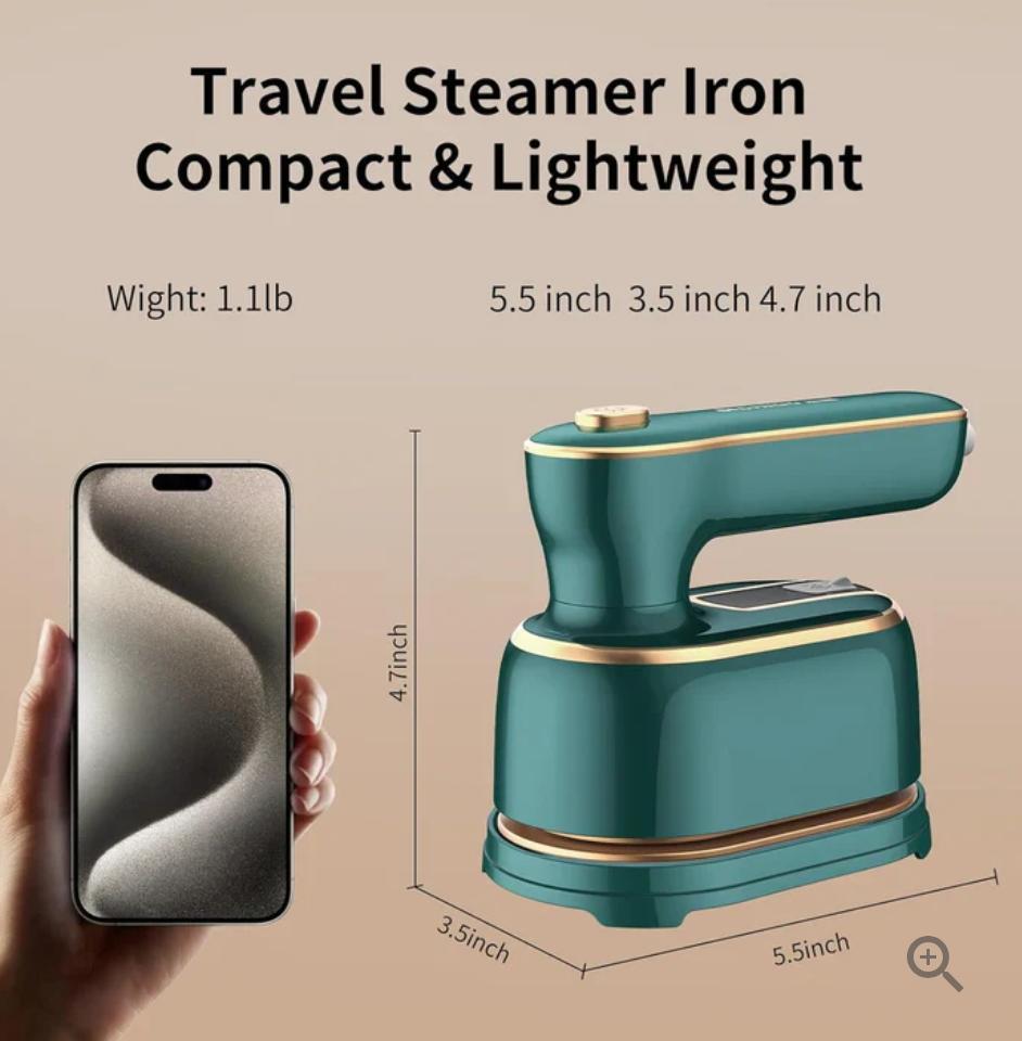 Portable Micro Steam Iron – Dual Mode Dry & Wet Ironing | Portable & Fast Heating