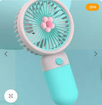 Candy-colored Mini fan rechargeable USB Fan rechargeable portable electric fan Mini/Hand-Held Fans