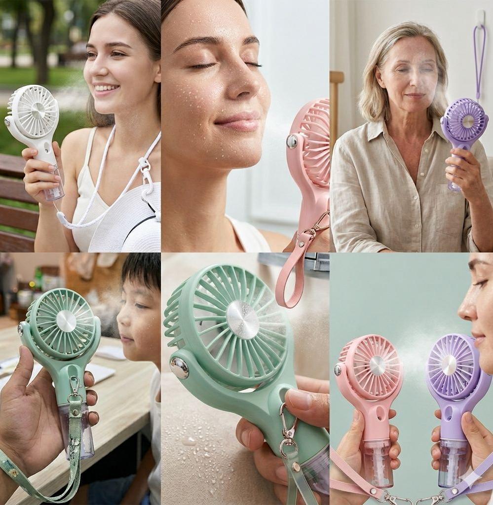 Candy-colored Mini fan rechargeable USB Fan rechargeable portable electric fan Mini/Hand-Held Fans
