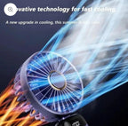 Portable USB Fan LED Display | 5-Speed Folding Handheld Desktop Mini Cooler