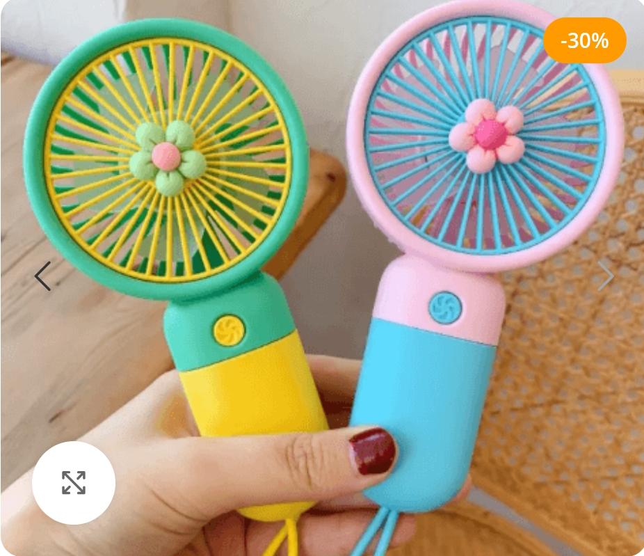Candy-colored Mini fan rechargeable USB Fan rechargeable portable electric fan Mini/Hand-Held Fans