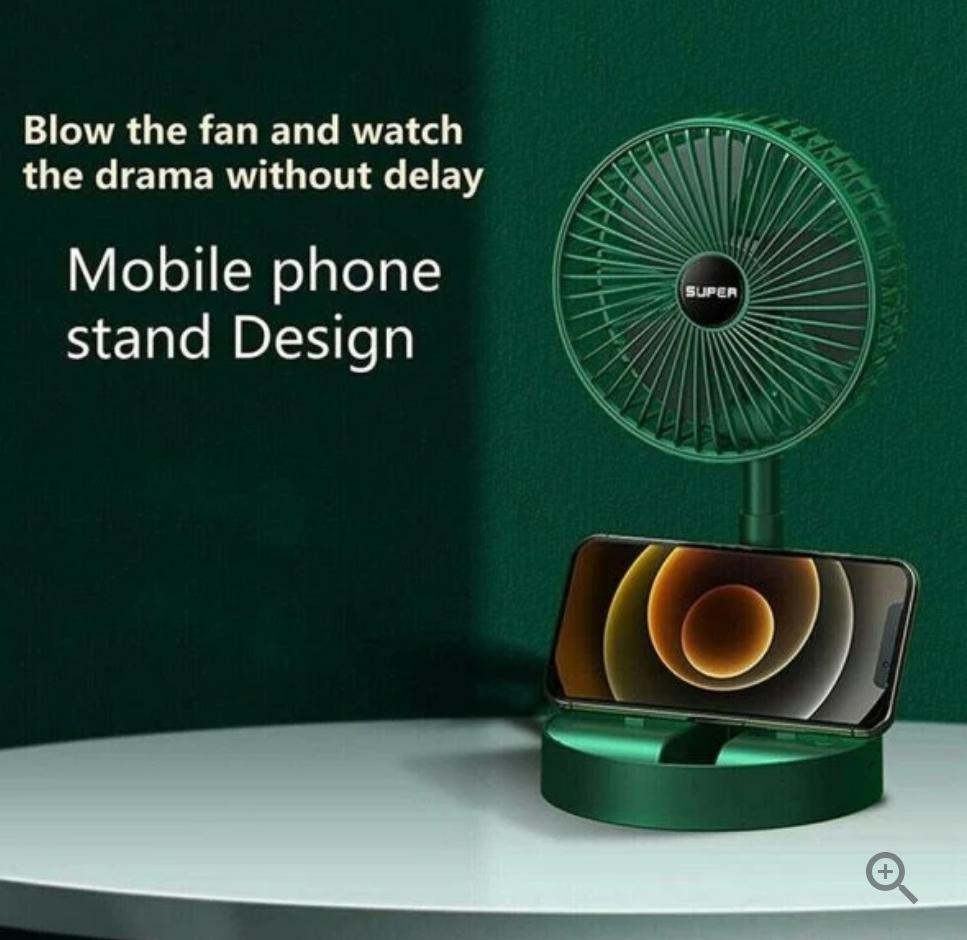 Rechargeable Fan Mini Foldable Telescopic Fan - USB Foldable Table Desk Fan