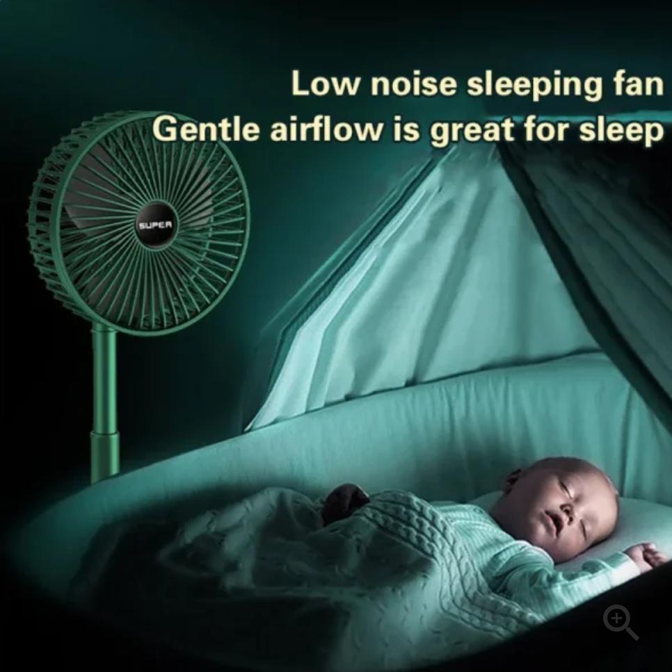 Rechargeable Fan Mini Foldable Telescopic Fan - USB Foldable Table Desk Fan