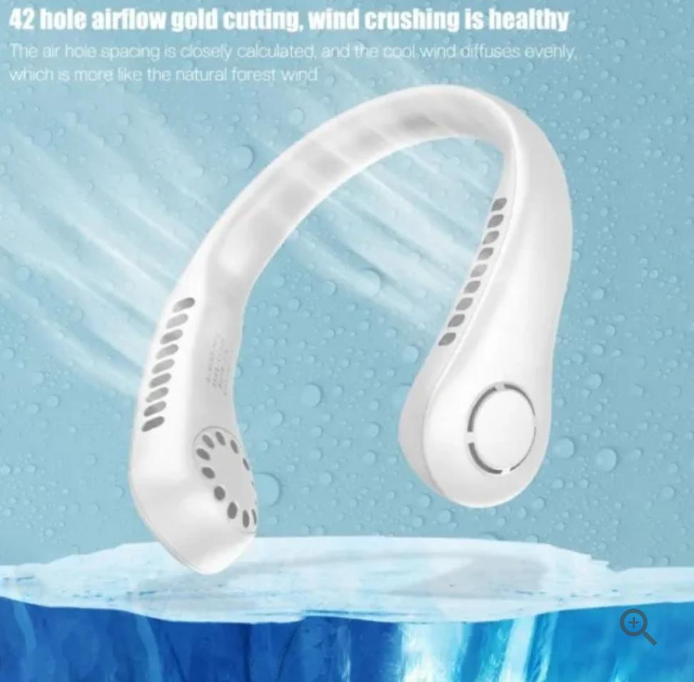 Portable Mini Neck Air Cooler Fan – Rechargeable & Lightweight for Summer Comfort