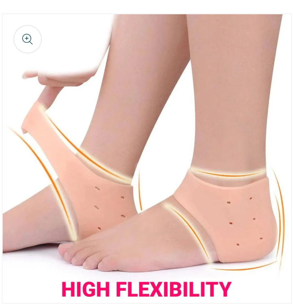 1 Pair (2PCS) Silicone Anti Crack Heel Protector