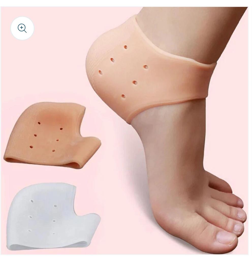 1 Pair (2PCS) Silicone Anti Crack Heel Protector