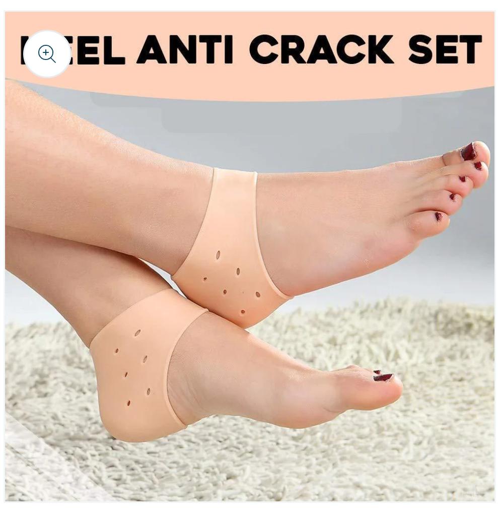 1 Pair (2PCS) Silicone Anti Crack Heel Protector