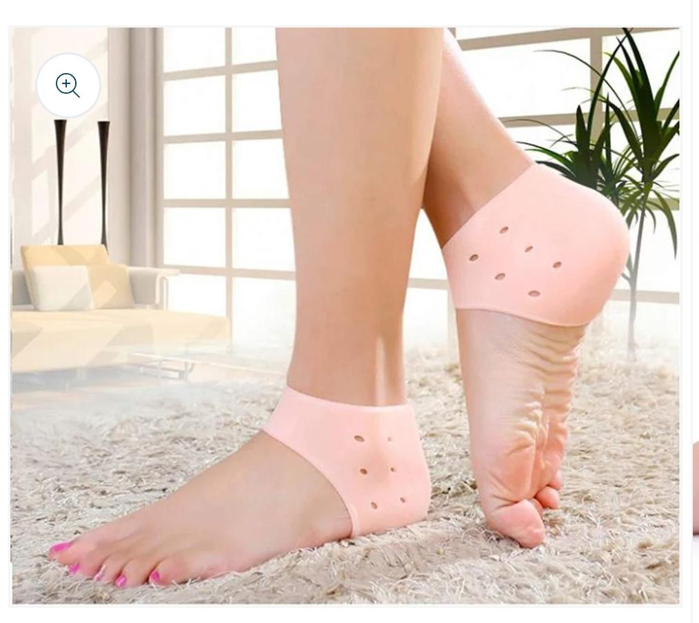 1 Pair (2PCS) Silicone Anti Crack Heel Protector