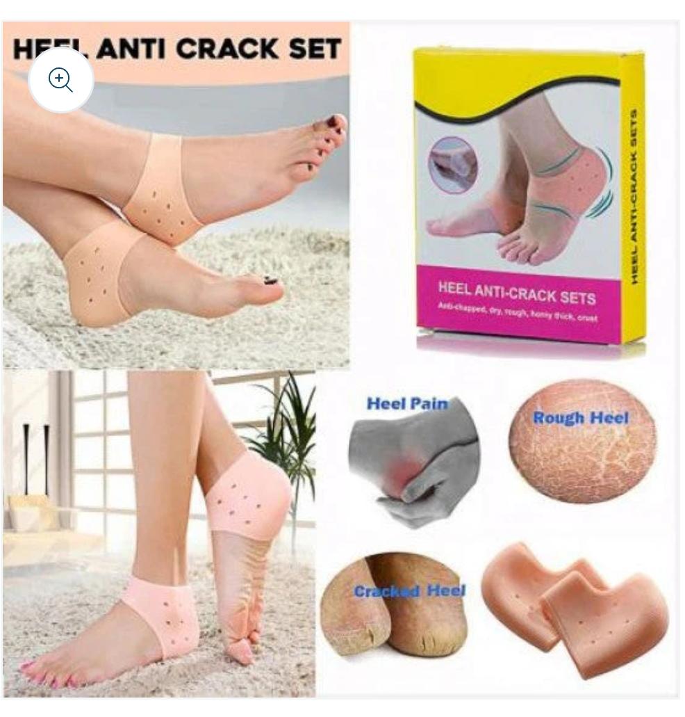 1 Pair (2PCS) Silicone Anti Crack Heel Protector