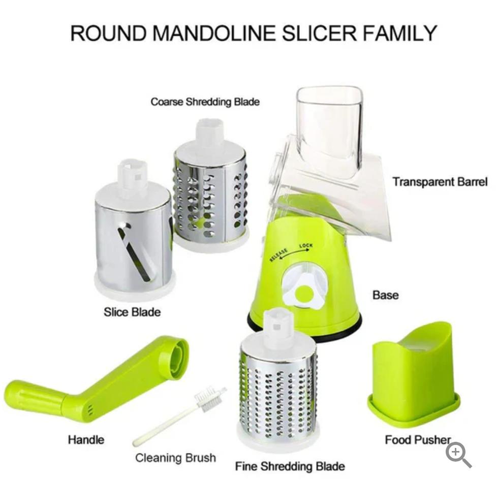 - 3 In 1 Rotary Drum Grater Kaddu Kash - [IMPORTED]