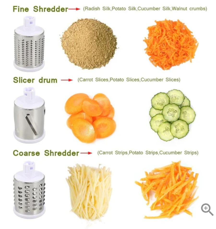 - 3 In 1 Rotary Drum Grater Kaddu Kash - [IMPORTED]