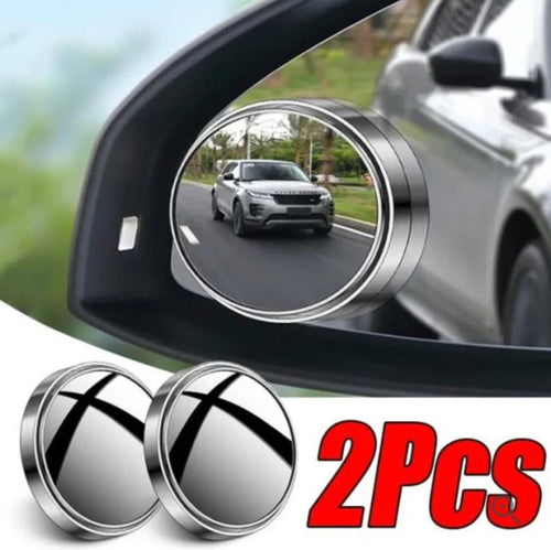 2 Pcs Car Blind Spot Side Mirror Wide-angle 360