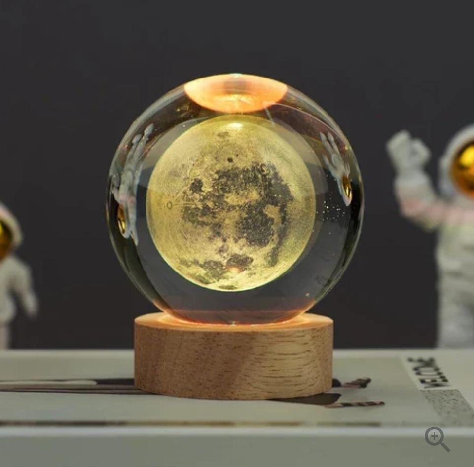 Galaxy Crystal Ball Lamp | 3D Planet Moon Night Light