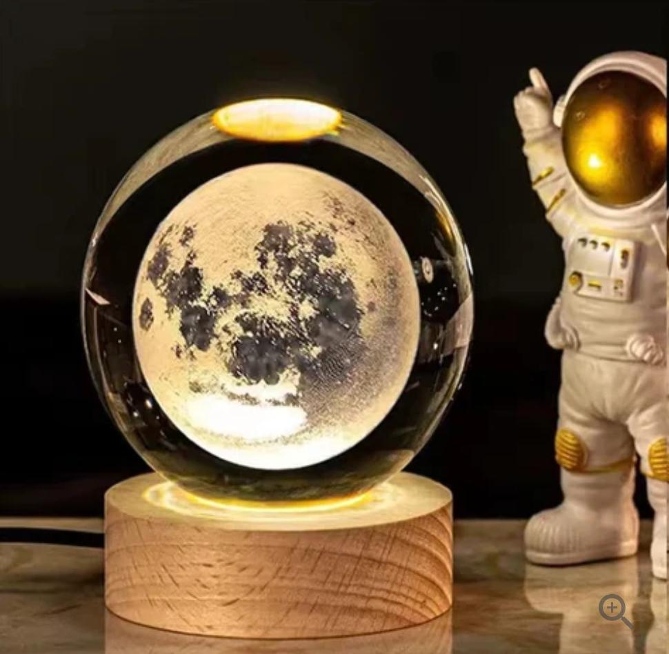 Galaxy Crystal Ball Lamp | 3D Planet Moon Night Light