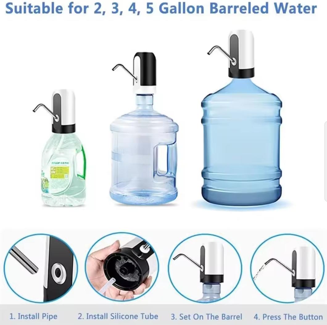 Water Dispenser Pump Portable Electric Water Dispenser Pump for 5 Gallon Bottles ()USB Rechargeable Water Bucket Tool Carboy Bar