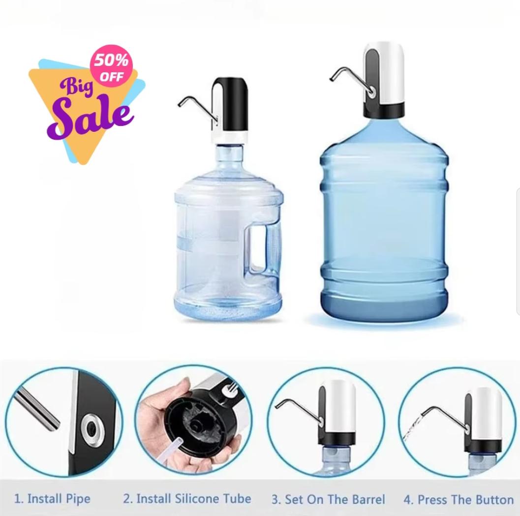 Water Dispenser Pump Portable Electric Water Dispenser Pump for 5 Gallon Bottles ()USB Rechargeable Water Bucket Tool Carboy Bar