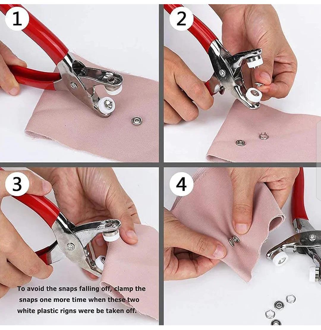 Metal Hand Press Snap Button Machine with High Quality Imported Snap Button Set Durable and Easy to Use