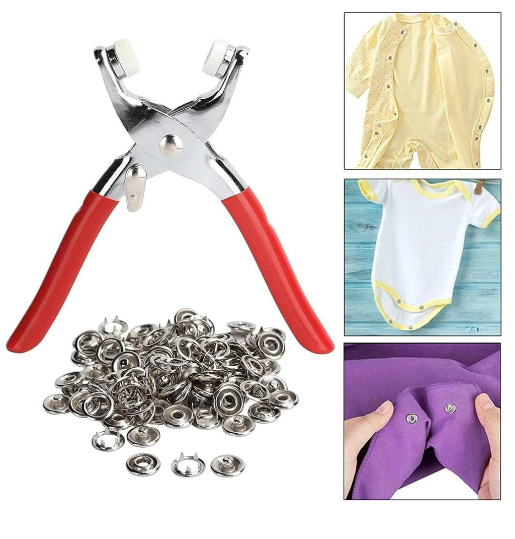 Metal Hand Press Snap Button Machine with High Quality Imported Snap Button Set Durable and Easy to Use