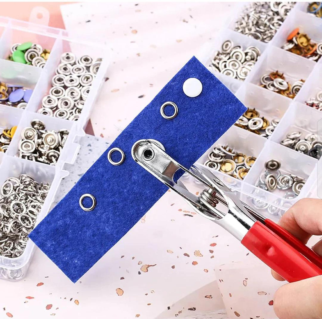 Metal Hand Press Snap Button Machine with High Quality Imported Snap Button Set Durable and Easy to Use