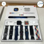 I20 Ultra Watch Max Suit Smart Watch + Earbuds (10 in 1 Set)