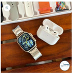 I20 Ultra Watch Max Suit Smart Watch + Earbuds (10 in 1 Set)