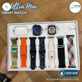 I20 Ultra Watch Max Suit Smart Watch + Earbuds (10 in 1 Set)